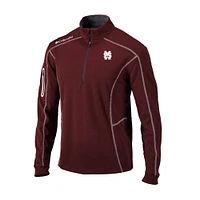 Men's Columbia Maroon Mississippi State Bulldogs Omni-Wick Shotgun Quarter-Zip Pullover