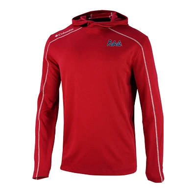 Men's Columbia Red Ole Miss Rebels Shotgun Long Hoodie T-Shirt