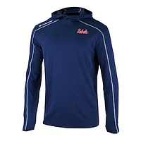 Men's Columbia Navy Ole Miss Rebels Shotgun Long Hoodie T-Shirt