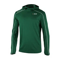 Men's Columbia Green Miami Hurricanes Shotgun Pullover Hoodie