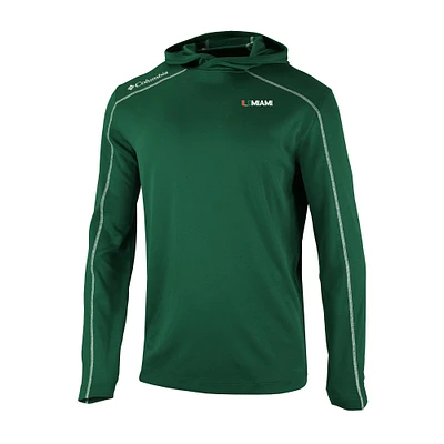 Men's Columbia Green Miami Hurricanes Shotgun Pullover Hoodie