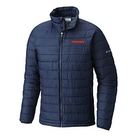 Men's Columbia Navy Syracuse Orange Powder Lite Omni-Heat Reflective Full-Zip Jacket