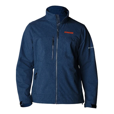 Men's Columbia  Navy Syracuse Orange Ascender II Full-Zip Softshell Jacket