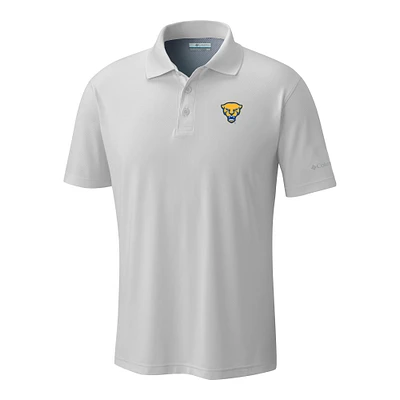 Men's Columbia  White Pitt Panthers Low Drag Offshore Omni-Shade Polo