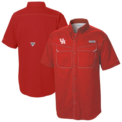 Men's Columbia  Red Houston Cougars Low Drag Offshore Omni-Wick Button-Up Shirt
