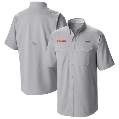 Men's Columbia  Gray Syracuse Orange Low Drag Offshore Omni-Wick Button-Up Shirt