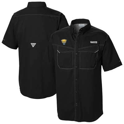 Men's Columbia  Black Pitt Panthers Low Drag Offshore Omni-Wick Button-Up Shirt