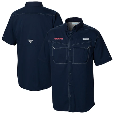 Men's Columbia  Navy Arizona Wildcats Low Drag Offshore Omni-Wick Button-Up Shirt