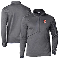 Men's Columbia  Charcoal Illinois Fighting Illini Park View Fleece Omni-Wick Half-Zip Pullover