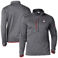 Men's Columbia  Charcoal UConn Huskies Park View Fleece Omni-Wick Half-Zip Pullover