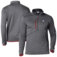 Men's Columbia  Charcoal UConn Huskies Park View Fleece Omni-Wick Half-Zip Pullover