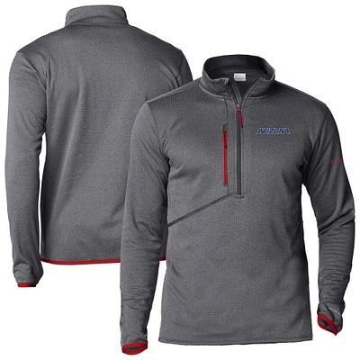 Men's Columbia  Charcoal Arizona Wildcats Park View Fleece Omni-Wick Half-Zip Pullover