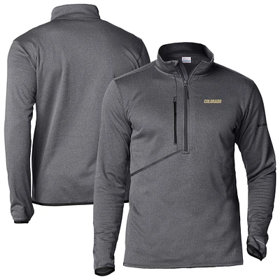 Men's Columbia  Charcoal Colorado Buffaloes Park View Fleece Omni-Wick Half-Zip Pullover