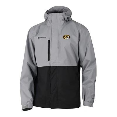 Men's Columbia  Gray/Black Missouri Tigers Hikebound Omni-Tech Full-Zip Rain Jacket
