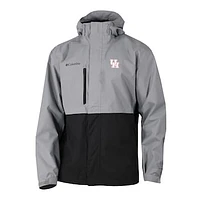 Men's Columbia  Gray/Black Houston Cougars Hikebound Omni-Tech Full-Zip Rain Jacket