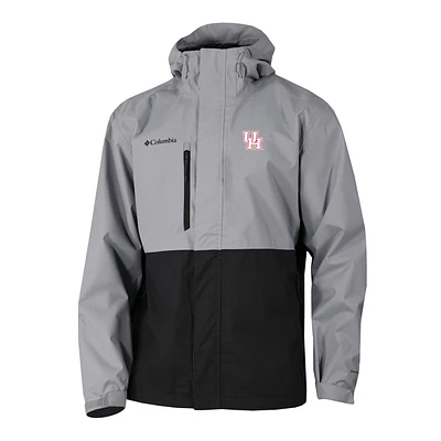 Men's Columbia  Gray/Black Houston Cougars Hikebound Omni-Tech Full-Zip Rain Jacket