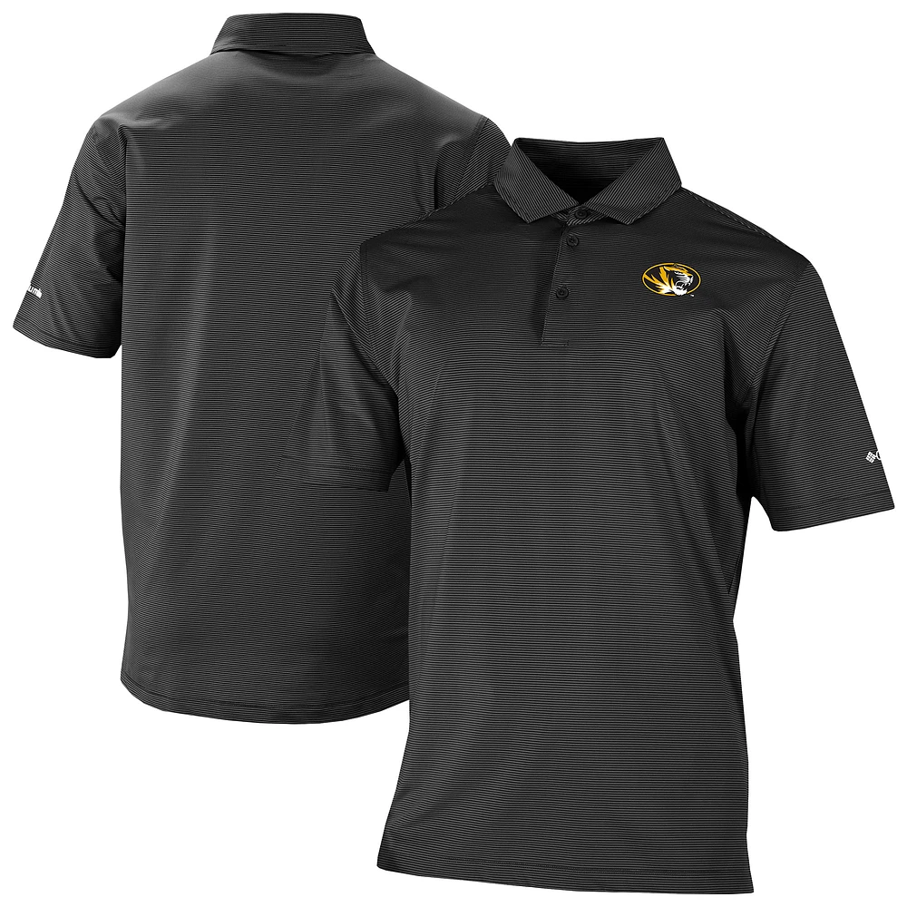Men's Columbia Black Missouri Tigers Double Hit Polo