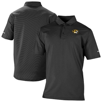Men's Columbia Black Missouri Tigers Double Hit Polo
