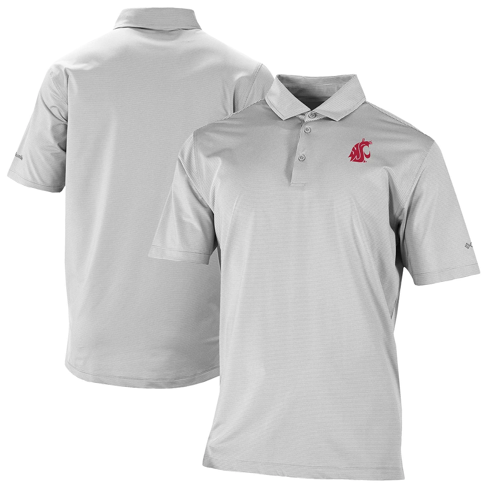 Men's Columbia Gray Washington State Cougars Double Hit Polo