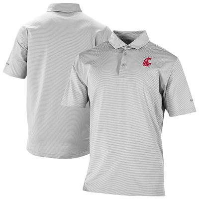 Men's Columbia Gray Washington State Cougars Double Hit Polo