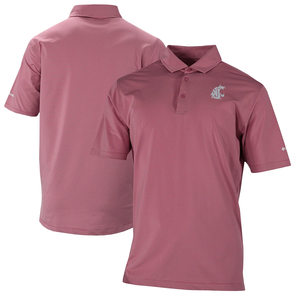 Men's Columbia Crimson Washington State Cougars Double Hit Polo
