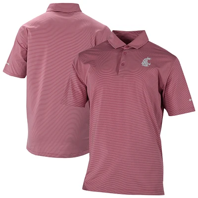 Men's Columbia Crimson Washington State Cougars Double Hit Polo