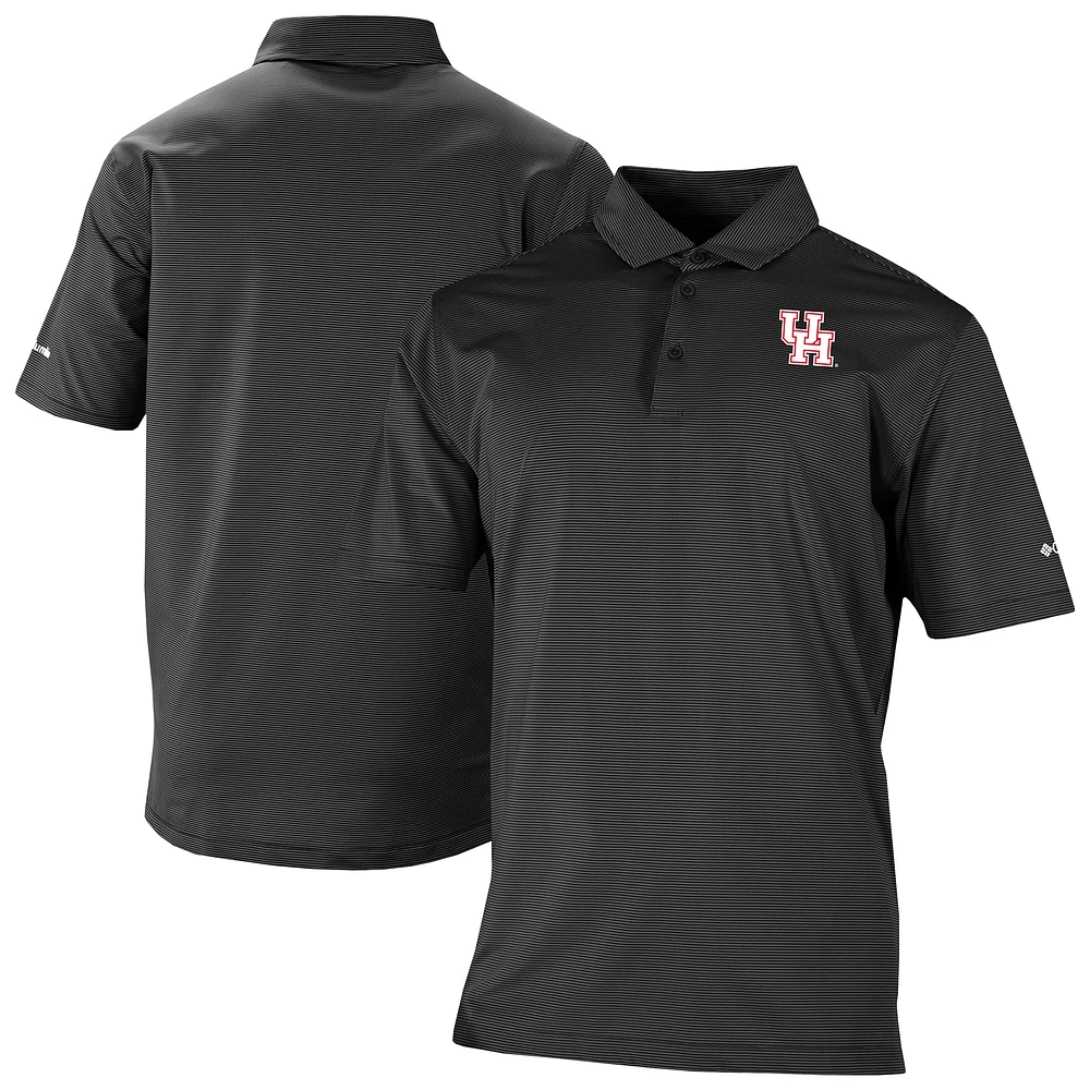 Men's Columbia Black Houston Cougars Double Hit Polo