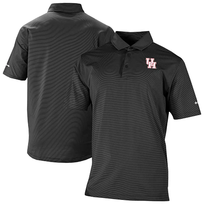 Men's Columbia Black Houston Cougars Double Hit Polo