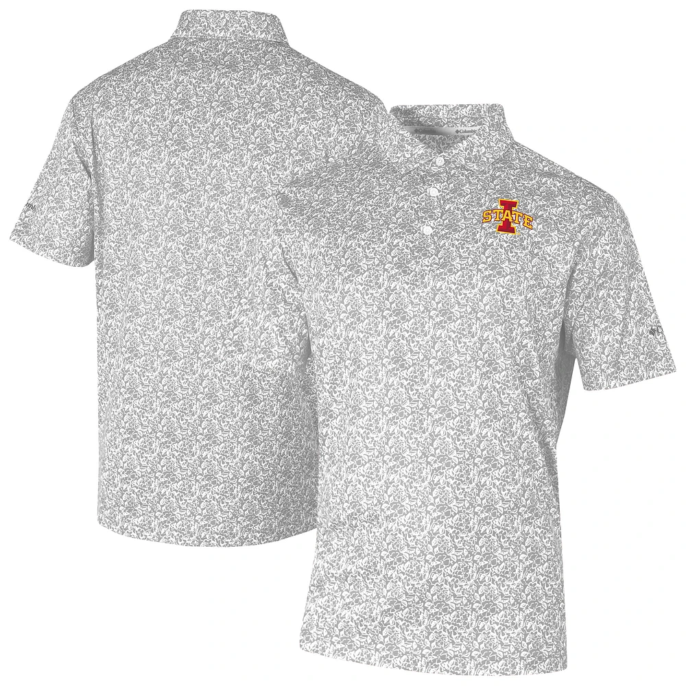 Men's Columbia Gray Iowa State Cyclones Westside Country Polo