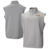 Men's Columbia Gray Syracuse Orange Omni-Wick Wickhams Hills Quarter-Zip Vest