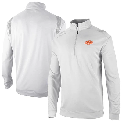 Men's Columbia White Oklahoma State Cowboys Oakland Downs Quarter-Zip Top