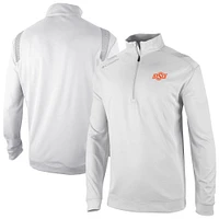 Men's Columbia White Oklahoma State Cowboys Oakland Downs Quarter-Zip Top