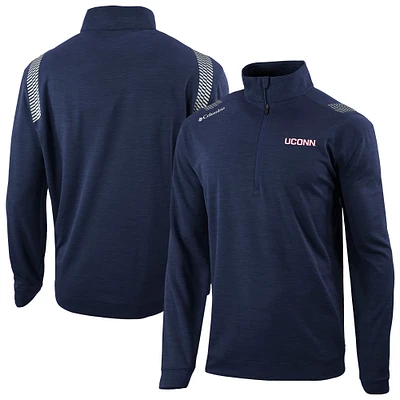Men's Columbia Navy UConn Huskies Oakland Downs Quarter-Zip Top