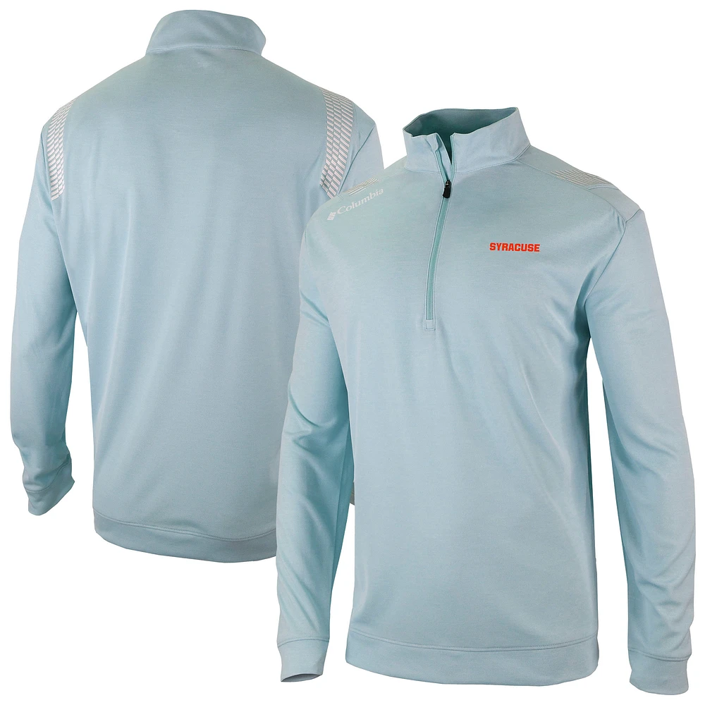 Men's Columbia Light Blue Syracuse Orange Omni-Wick Oakland Downs Quarter-Zip Top