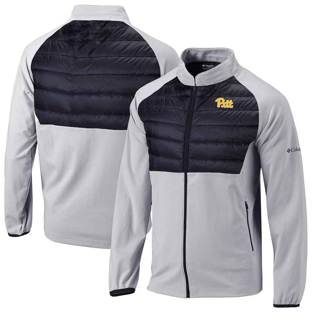 Men's Columbia Gray Pitt Panthers Omni-Wick The Element Full-Zip Jacket