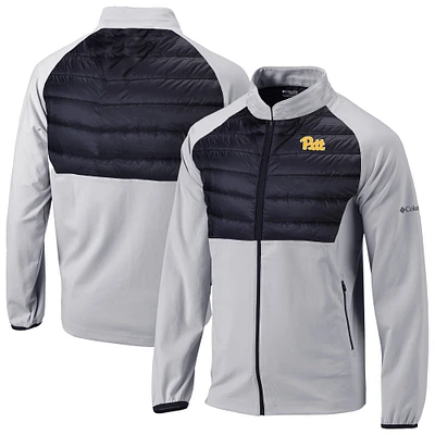 Men's Columbia Gray Pitt Panthers Omni-Wick The Element Full-Zip Jacket