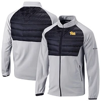 Men's Columbia Gray Pitt Panthers Omni-Wick The Element Full-Zip Jacket