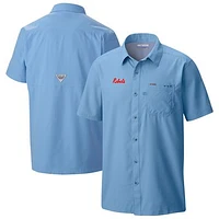 Men's Columbia  Powder Blue Ole Miss Rebels Slack Tide Omni-Wick Button-Up Camp Shirt