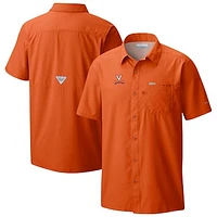 Men's Columbia Orange Virginia Cavaliers Slack Tide Omni-Wick Button-Up Camp Shirt