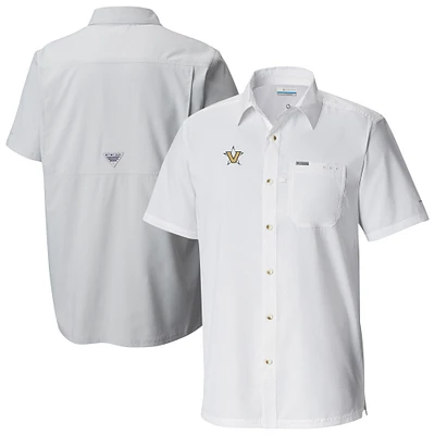 Men's Columbia Vanderbilt Commodores Slack Tide Omni-Wick Button-Up Camp Shirt