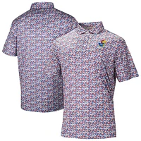 Men's Columbia Blue Kansas Jayhawks Catchy Swing Polo
