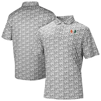 Men's Columbia Gray Miami Hurricanes Catchy Swing Polo
