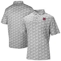 Men's Columbia Gray Mississippi State Bulldogs Catchy Swing Polo