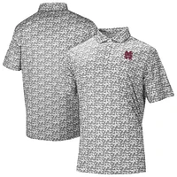 Men's Columbia Gray Mississippi State Bulldogs Catchy Swing Polo