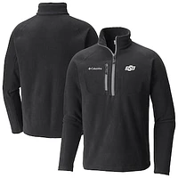 Men's Columbia Black Oklahoma State Cowboys Fast Trek III Half-Zip Fleece Jacket