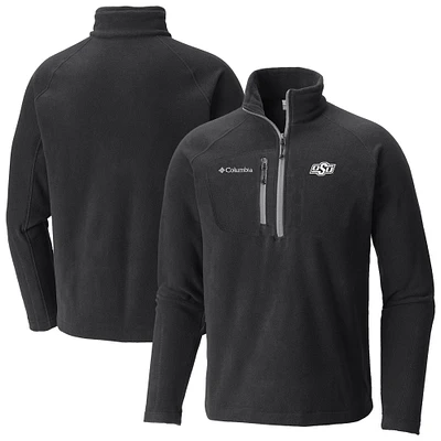 Men's Columbia Black Oklahoma State Cowboys Fast Trek III Half-Zip Fleece Jacket