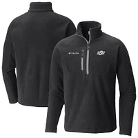 Men's Columbia Black Oklahoma State Cowboys Fast Trek III Half-Zip Fleece Jacket