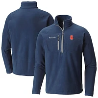 Men's Columbia Navy Syracuse Orange Fast Trek III Half-Zip Fleece Jacket