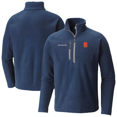 Men's Columbia Navy Syracuse Orange Fast Trek III Half-Zip Fleece Jacket
