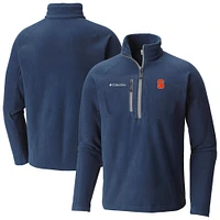 Men's Columbia Navy Syracuse Orange Fast Trek III Half-Zip Fleece Jacket